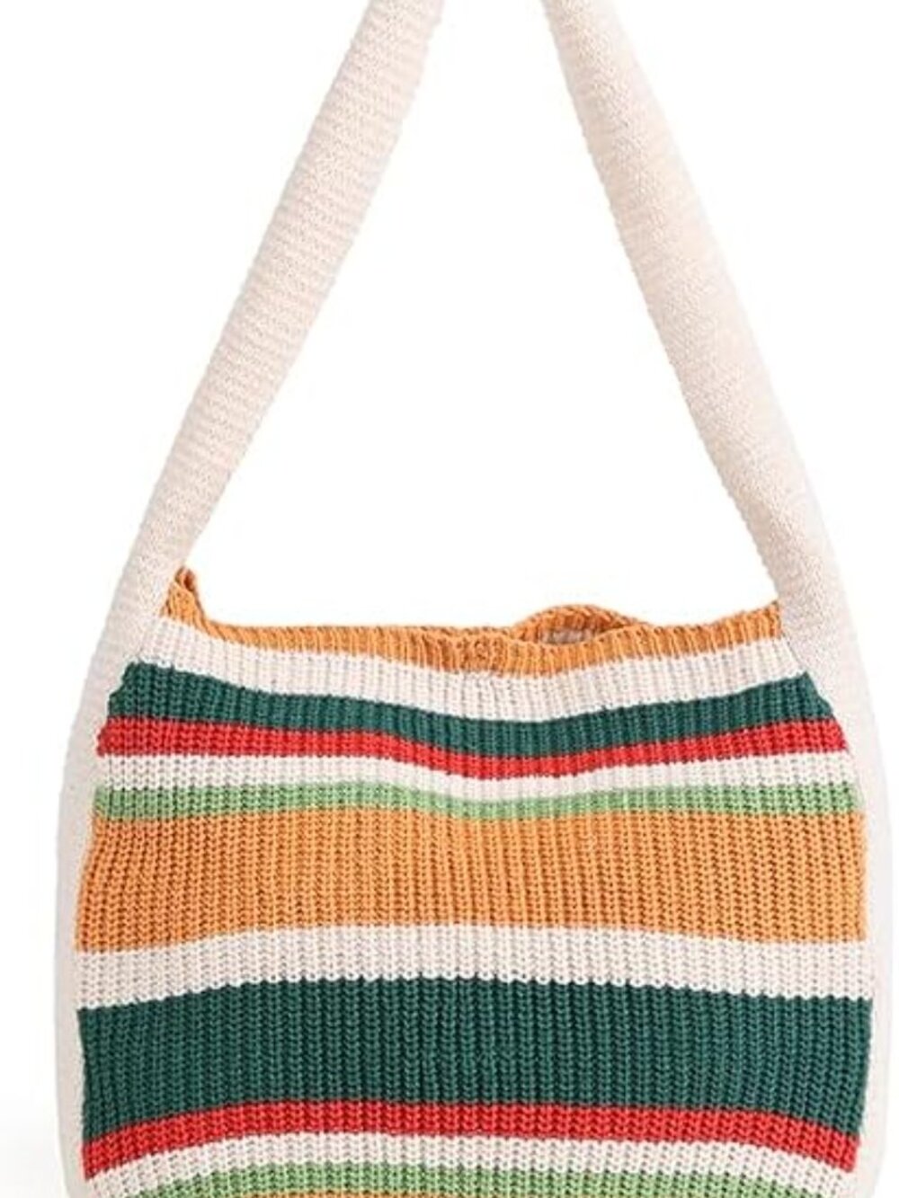 Women's Black-A Shoulder Handbags Crocheted Bags Large Knit Bag Tote Bag